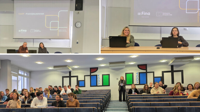Održana prva edukacija o financijskoj pismenosti za studente u okviru projekta CroCIP